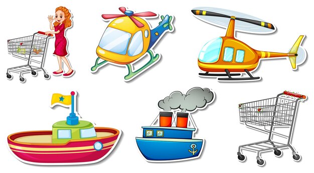 Random stickers with transportable vehicle objects