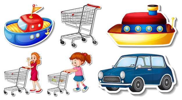 Random stickers with transportable vehicle objects