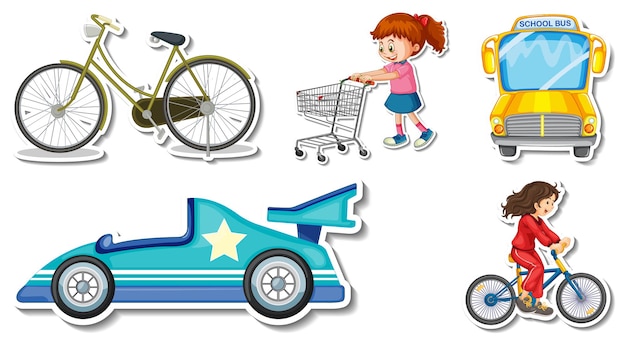 Random stickers with transportable vehicle objects