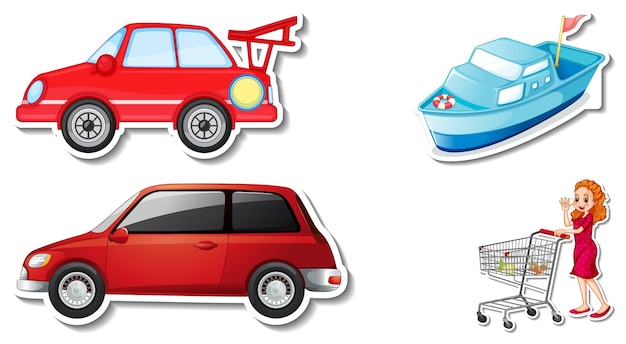 Random stickers with transportable vehicle objects