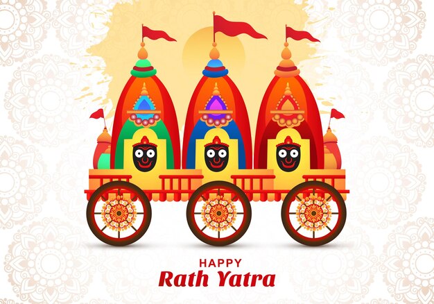 Rath yatra festival for lord jagannath puri odisha festival background