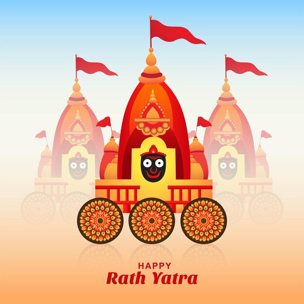 Ratha Yatra of Lord Jagannath celebration card background