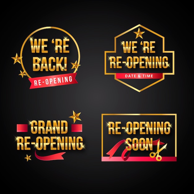 Re-opening soon badges