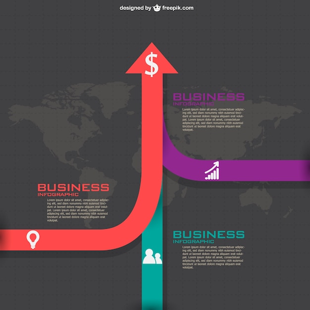 Free Vector reaching for success infographic