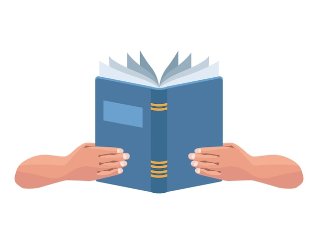 Free Vector reader hands with book icon