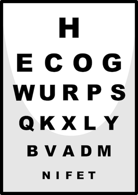 Free Vector reading chart for ophthalmologist