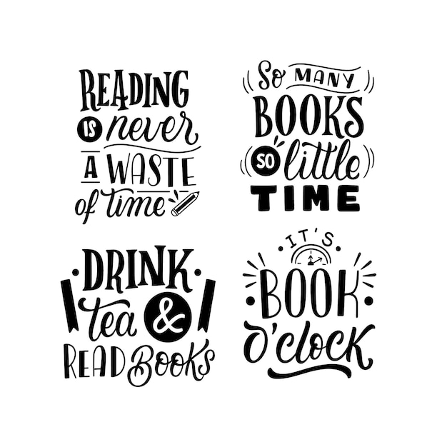 Reading lettering set