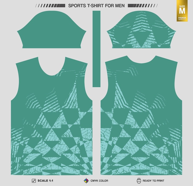 Free vector ready to print sports tshirt workout and training clothing patterns