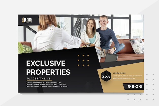 Real estate banner template