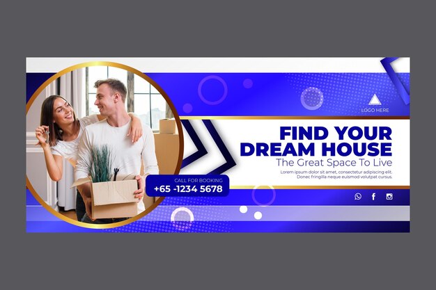 Real estate banner template