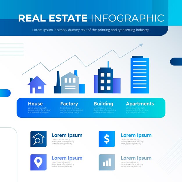 Real estate business infographic template