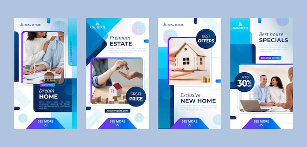 Real estate business instagram stories collection