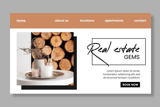 Real estate business landing page template