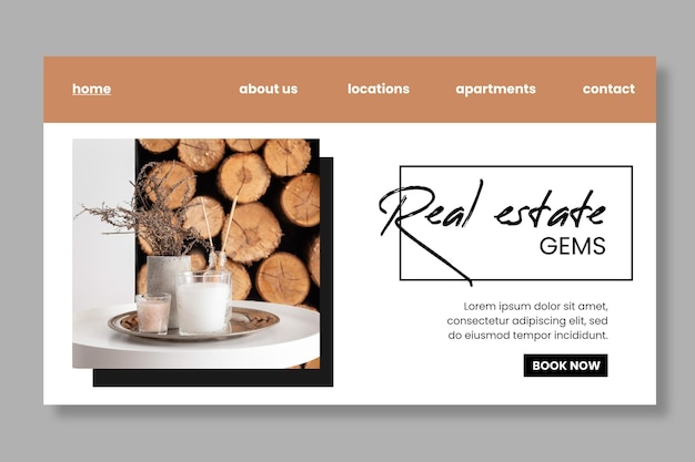 Real estate business landing page template