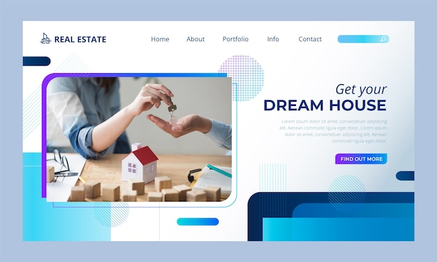 Real estate business landing page template