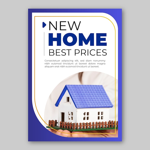 Real estate concept poster template