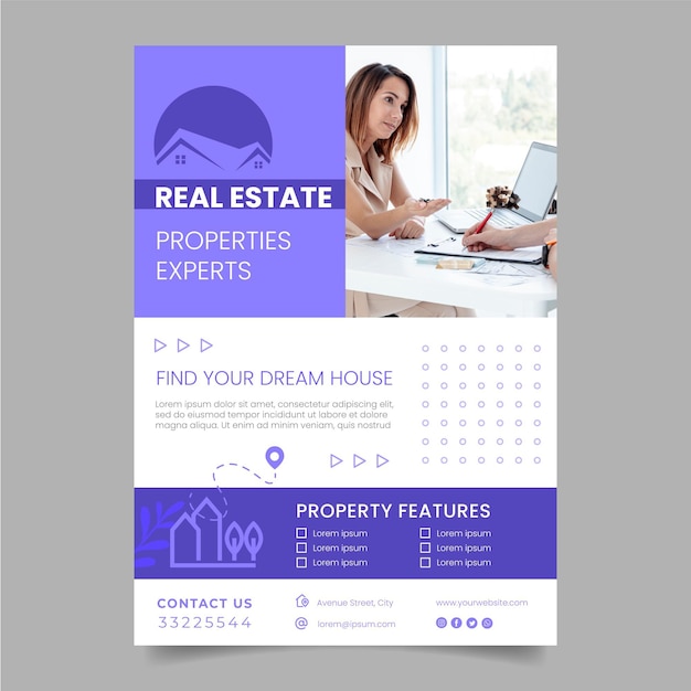 Real estate flyer template