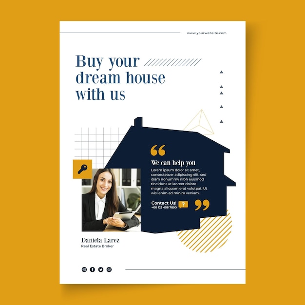 Real estate flyer template