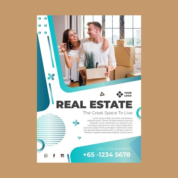 Real estate flyer template