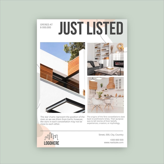 Real estate flyer template