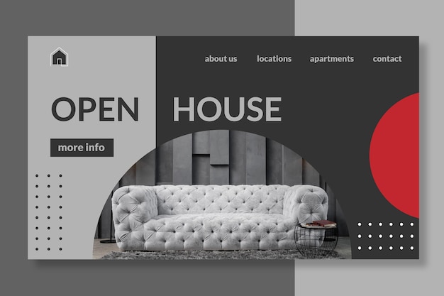 Real estate landing page template