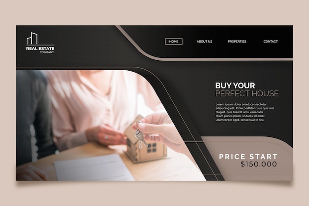 Real estate landing page