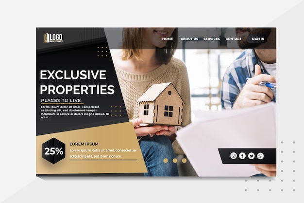 Real estate landing page