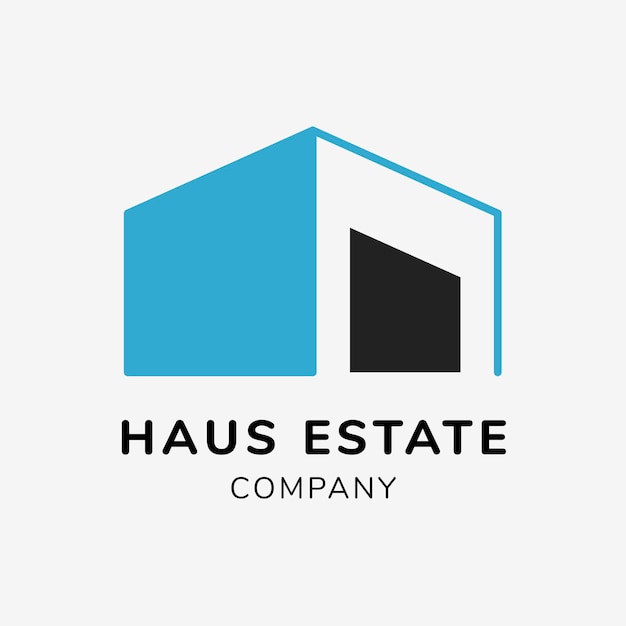 Free Vector real estate logo, business template for branding design vector, haus estate company text