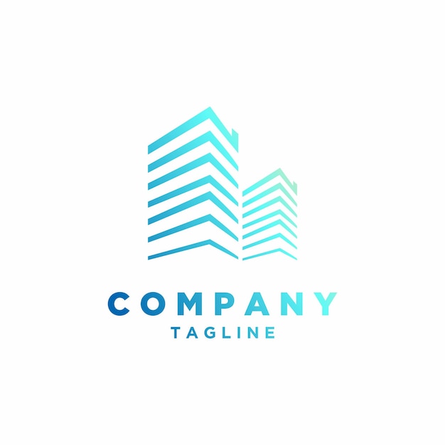 Real estate logo gradient minimalist design