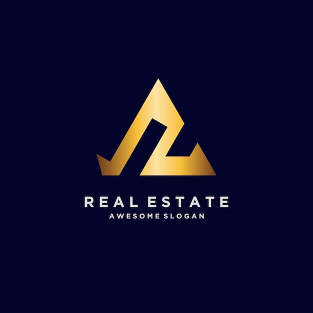 Real estate logo luxury gradient design illustrations