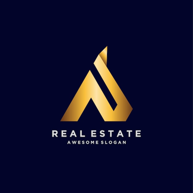 Free Vector real estate logo luxury gradient design illustrations