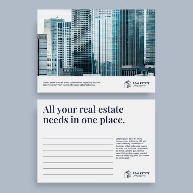 Real estate needs postcard