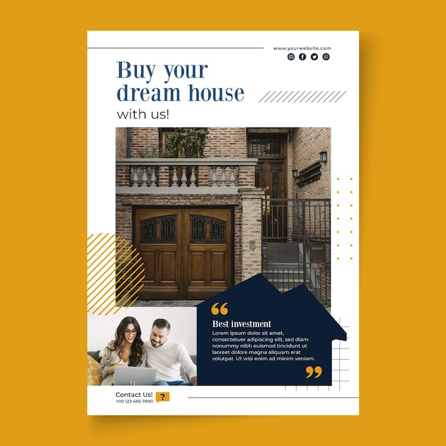 Real estate poster template