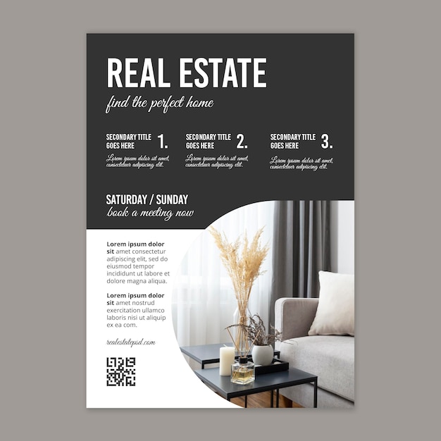 Real estate poster template