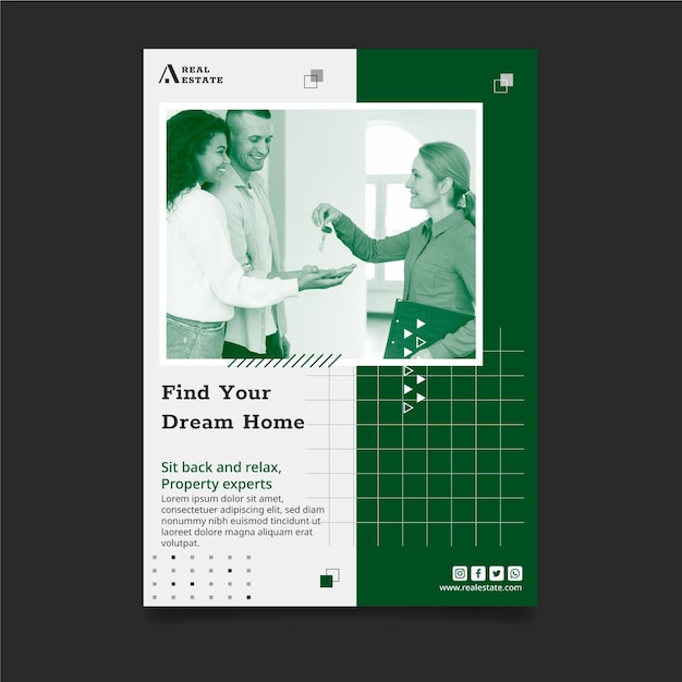 Real estate poster template