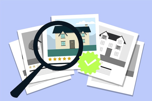 Free Vector real estate searching concept