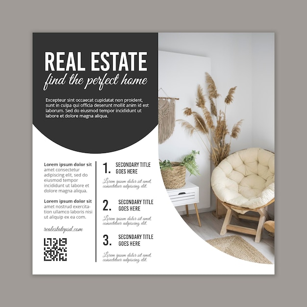 Real estate squared flyer