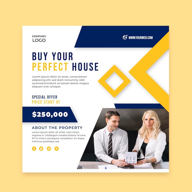 Real estate squared flyer