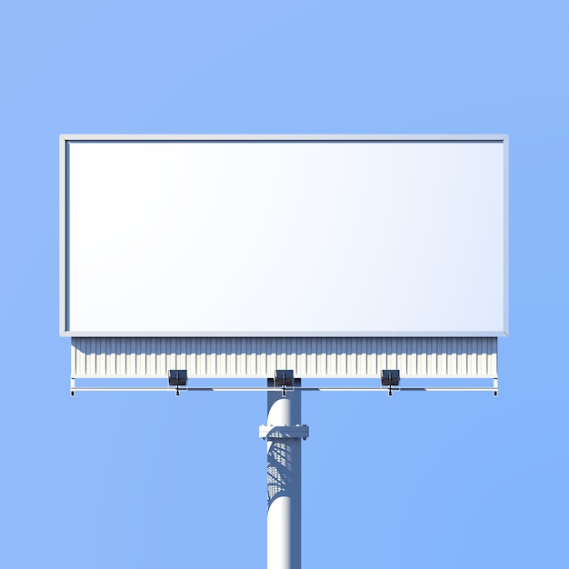 Free Vector realistic 3d outdoor advertising billboard sign 