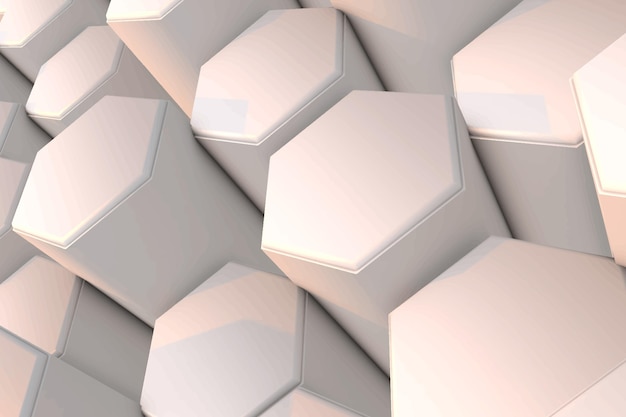 Free Vector realistic 3d pink hexagons background