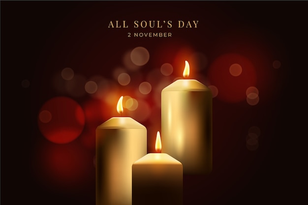 Free Vector realistic all souls day illustration