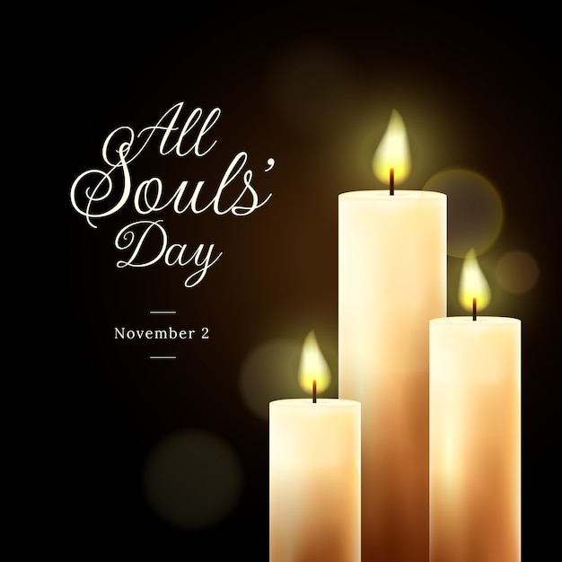 Realistic all souls' day illustration