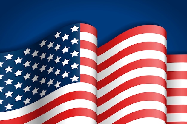 Free Vector realistic american flag background