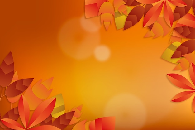 Realistic autumn background