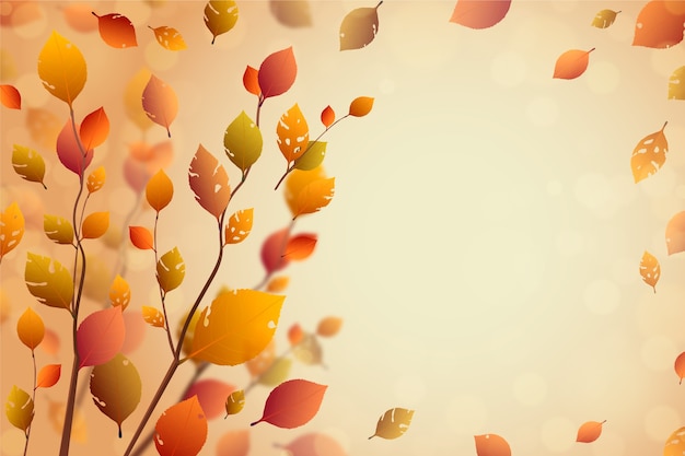 Realistic background for autumn celebration