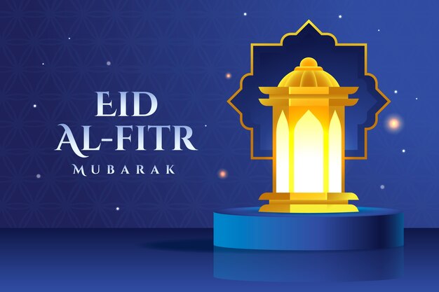 Realistic background for eid al-fitr celebration