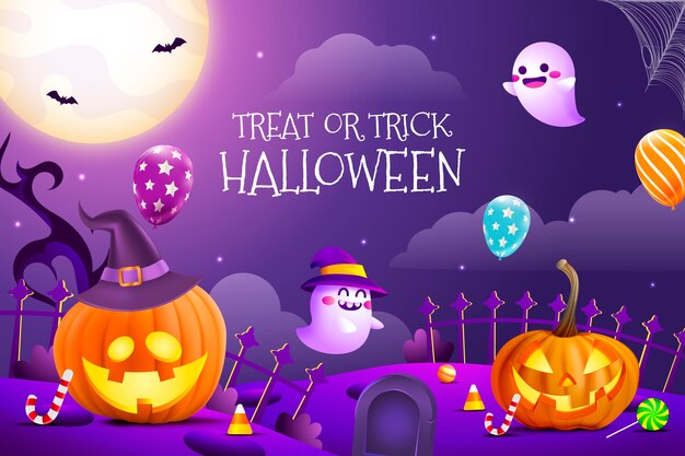 Realistic background for halloween celebration