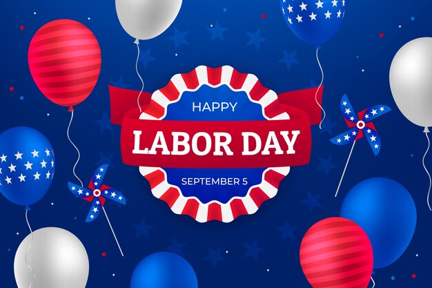 Realistic background for labor day celebration