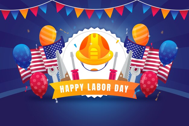 Realistic background for labor day celebration