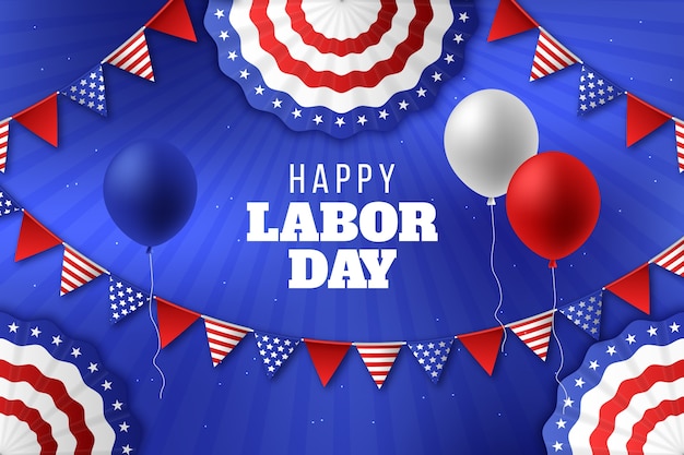 Realistic background for labor day celebration